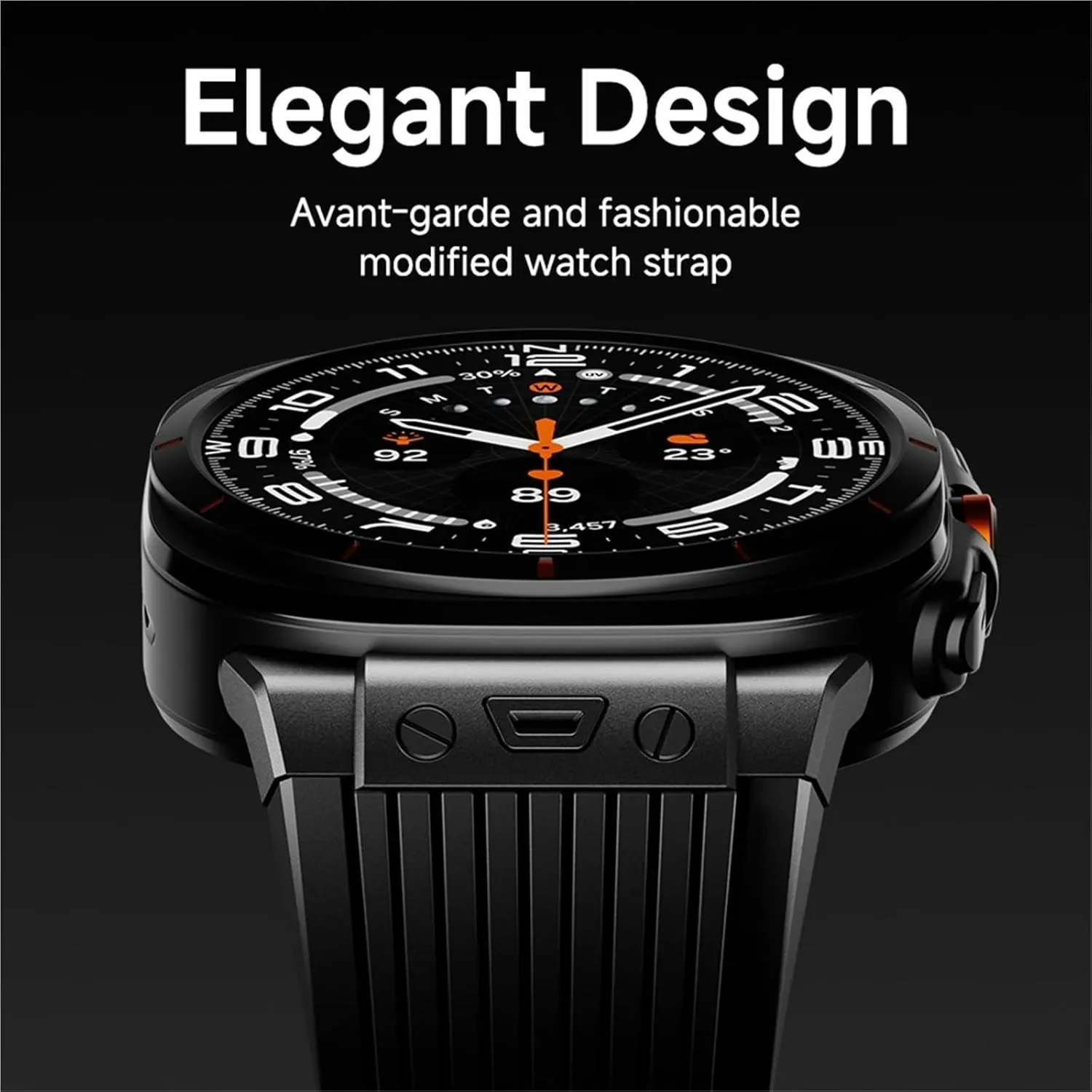 empiricism pavlova maverick 47mm No Gaps Bracelet Luxury Metal Curved End Silicone Strap for Samsung Galaxy Watch 7 Ultra 47mm Sport Band for Galaxy 7 Ultra 