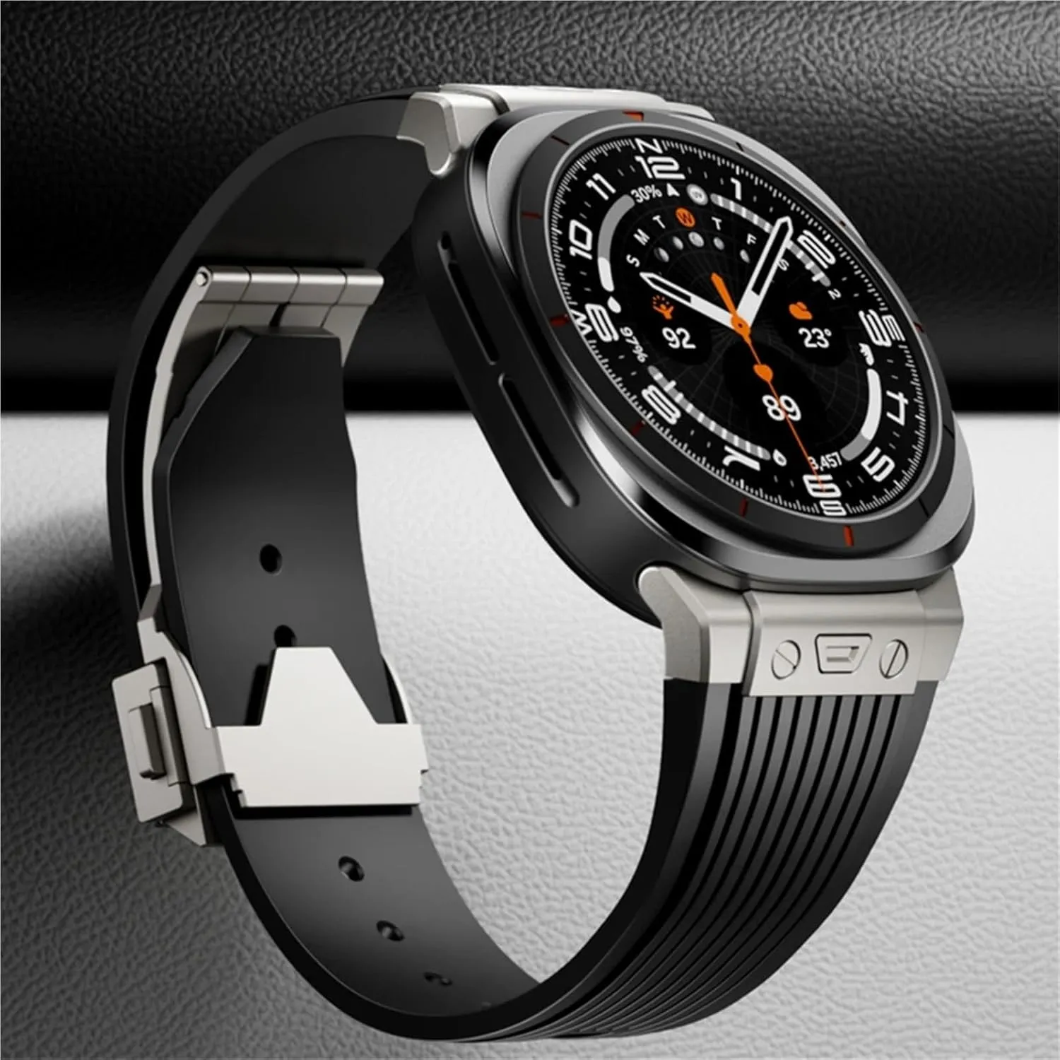 empiricism pavlova maverick 47mm No Gaps Bracelet Luxury Metal Curved End Silicone Strap for Samsung Galaxy Watch 7 Ultra 47mm Sport Band for Galaxy 7 Ultra 