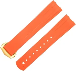End For Seamaster 300 Diving occasional essential Stainless Fold Buckle Replacement WatchBands For Omega Strap 20mm FKM Fluorous Rubber Curved 