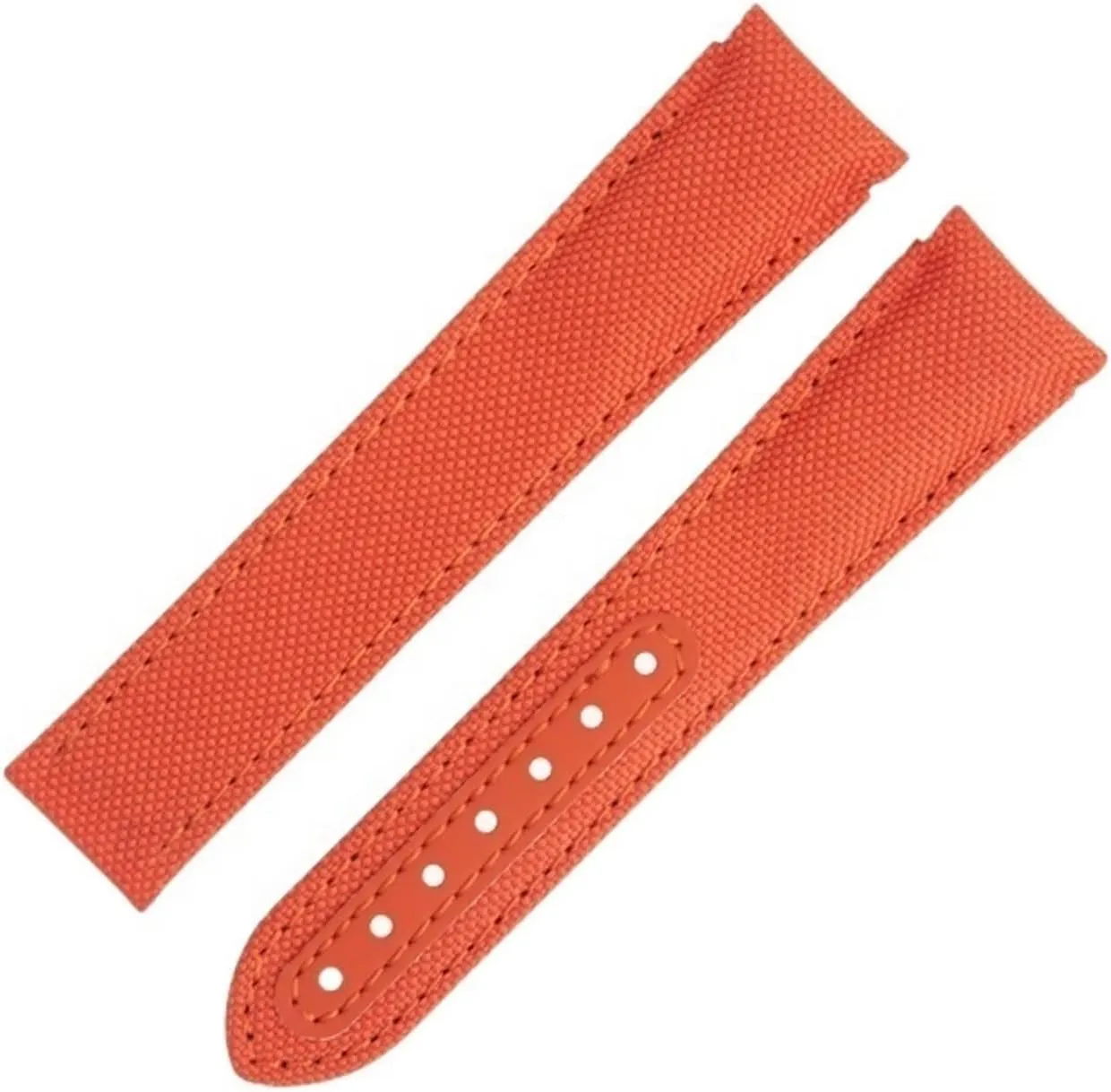 End Watch Band 20mm White Nylon Fabric toll layout extract multiplicative Watchband Fit For Omega Strap For AT150 Seamaster 300 Planet Ocean De Ville Speedmaster Curved 