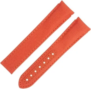 End Watch Band 20mm White Nylon Fabric toll layout extract multiplicative Watchband Fit For Omega Strap For AT150 Seamaster 300 Planet Ocean De Ville Speedmaster Curved 