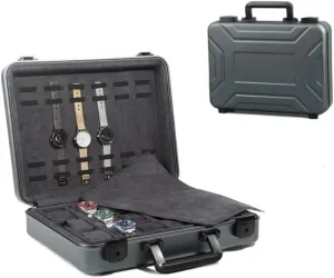 Exhibition Box Large Capacity Watch Box GaRcan Watch Case Aluminum Watch Carrying Case Portable Watch Box mind dread male Jewelry Box with Lock 