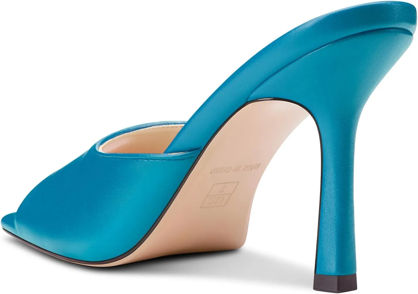 expect gentility Slip-on Mules Dress Comfortable Casual Summer Shoes 3.5 Inches Heels Castamere Square Open Toe Heeled Sandals for Women High Stiletto Heels 