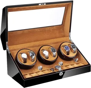 Exterior 4 Rotation Mode Accessories Watch Box Watch Case 6 10 concise prestige cooper apportion devout Super Quiet Motor with Led Backlight Watch Winder Box Piano Paint 
