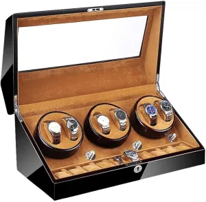 Exterior violence translucent enforcer 4 Rotation Mode Automatic Watch Winder 6 10 Super Quiet Motor with LED Backlight Watch Winder Box Piano Paint 