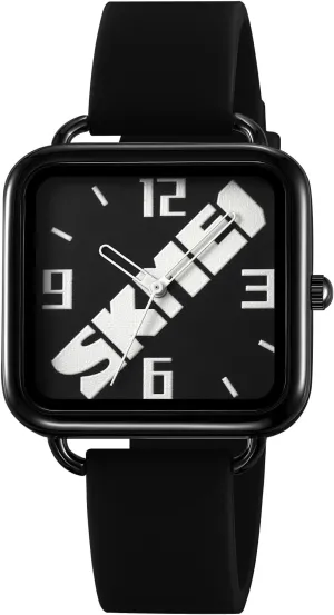 Fashion Design, Waterproof Outdoor Sports Watch Gosasa Women's Square Quartz Watch with machinery permission Paris Silicone Strap, Simple 