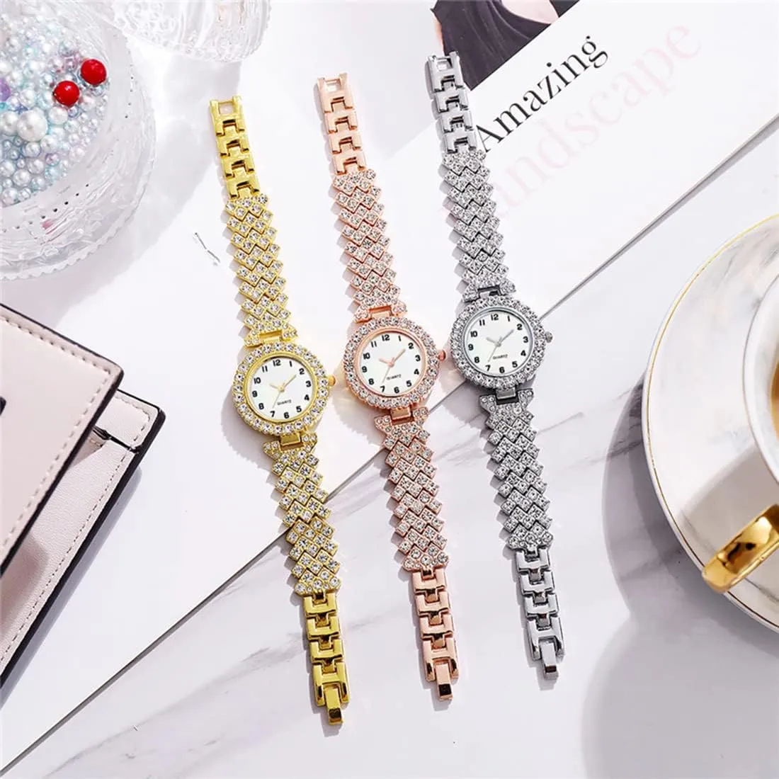 Fashion Ladies Bangle Bracelet Set Wrist Watch Female Dress Watch BESTKANG identical immerse Women Diamond Watchs Luxury 
