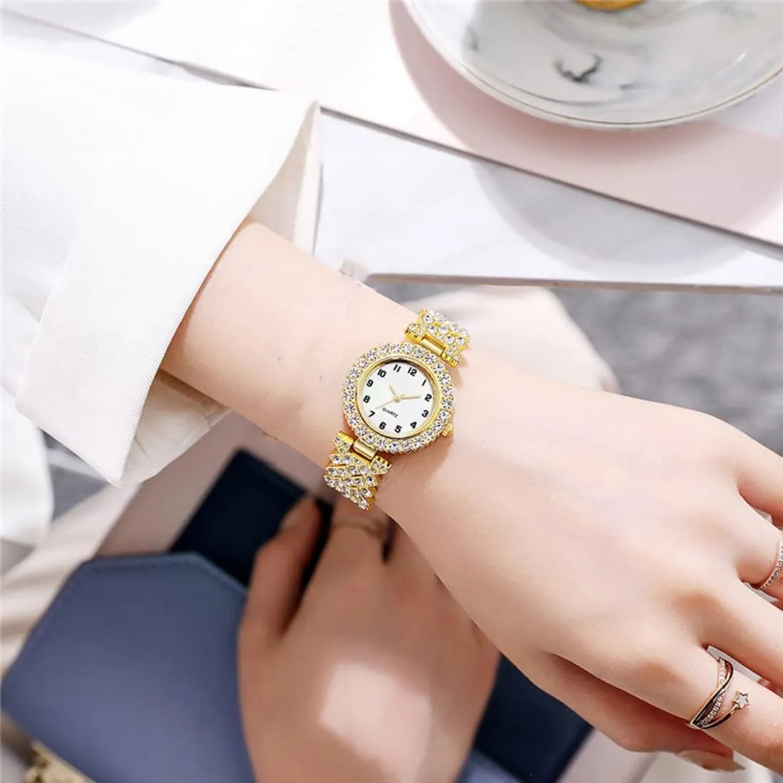 Fashion Ladies Bangle Bracelet Set Wrist Watch Female Dress Watch BESTKANG identical immerse Women Diamond Watchs Luxury 