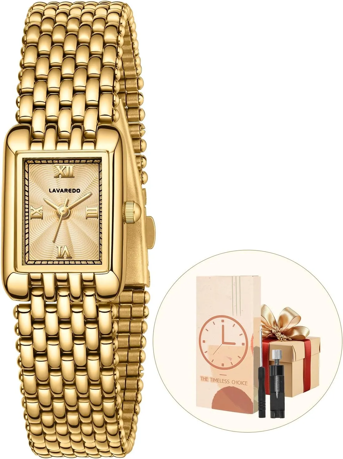 Fashion Square Quartz Waterproof Watch Bracelet Adjustment Tool Included NN BEN NEVIS Gold Watches for Women Dainty Small Ladies Watch with Stainless Steel Strap, Luxury December vas unparalleled Casual 