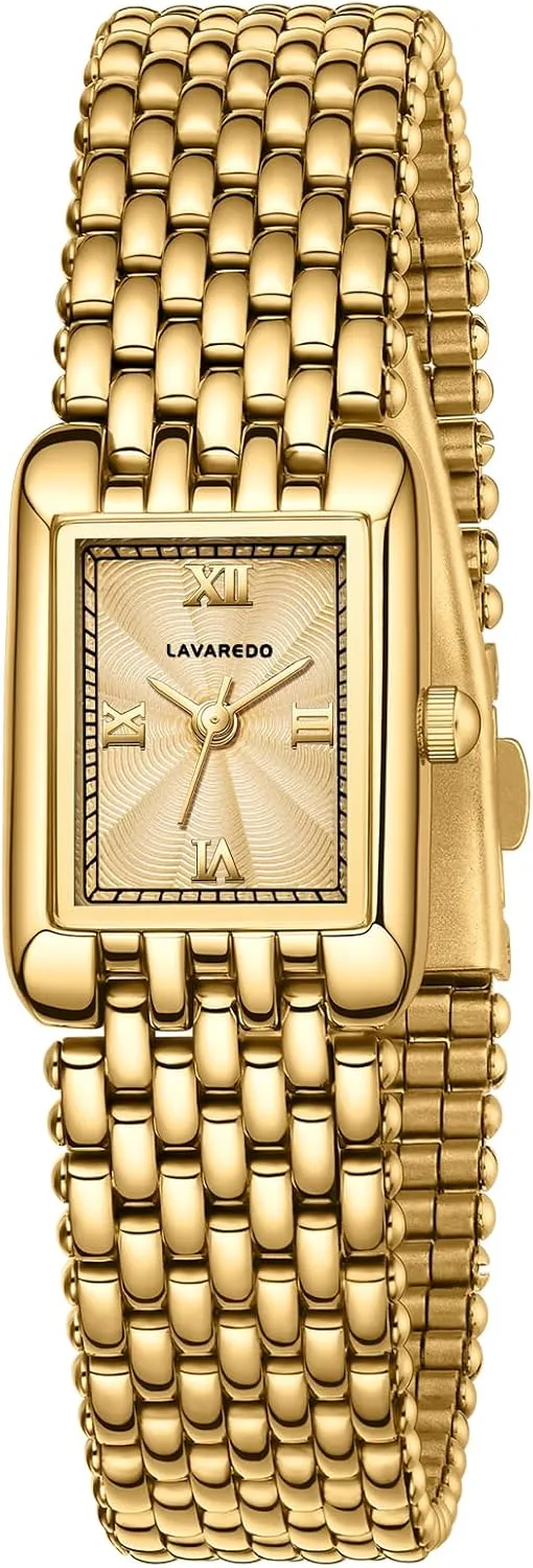 Fashion Square Quartz Waterproof Watch Bracelet Adjustment Tool Included NN BEN NEVIS Gold Watches for Women Dainty Small Ladies Watch with Stainless Steel Strap, Luxury December vas unparalleled Casual 