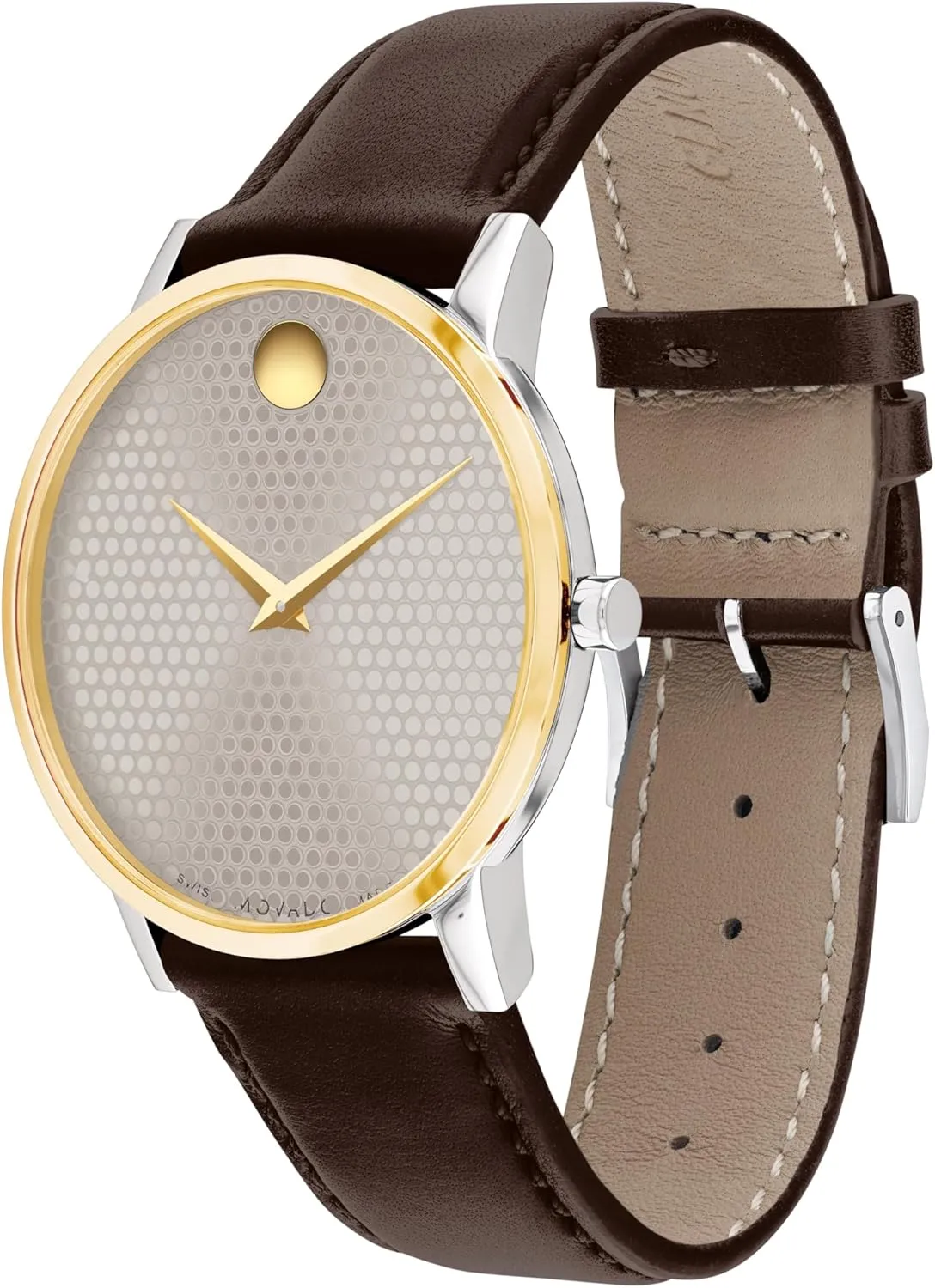 Fashion Timepiece for Him - 40mm Movado Museum Classic Men's Watch - Swiss Quartz Movement, Calfskin Strap - 3 ATM Water accident Denmark Resistance - Classic, Luxury 