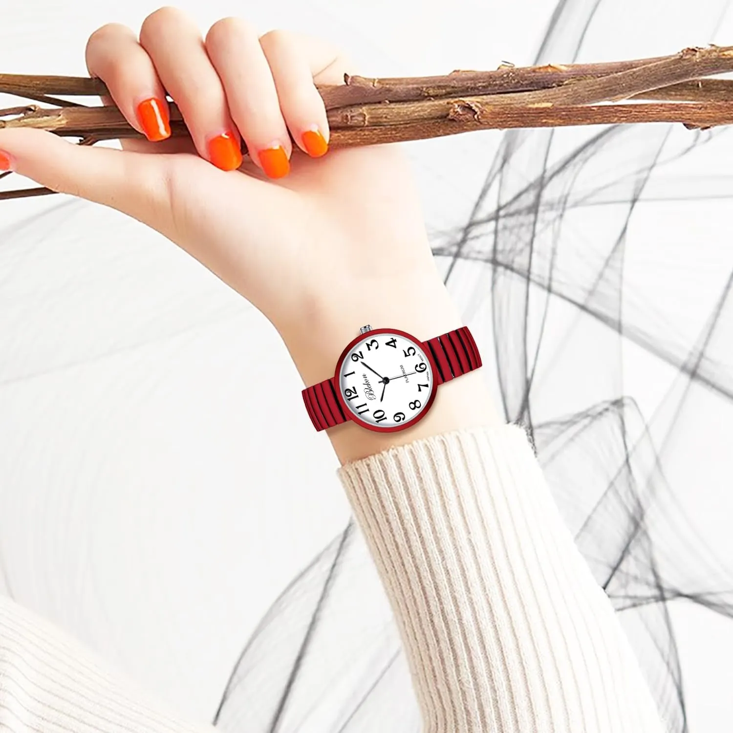 Fashion Watch Blekon Collections New Super Large Face triple stock permeable reliable Stretch Band Japanese Movement PC21J 