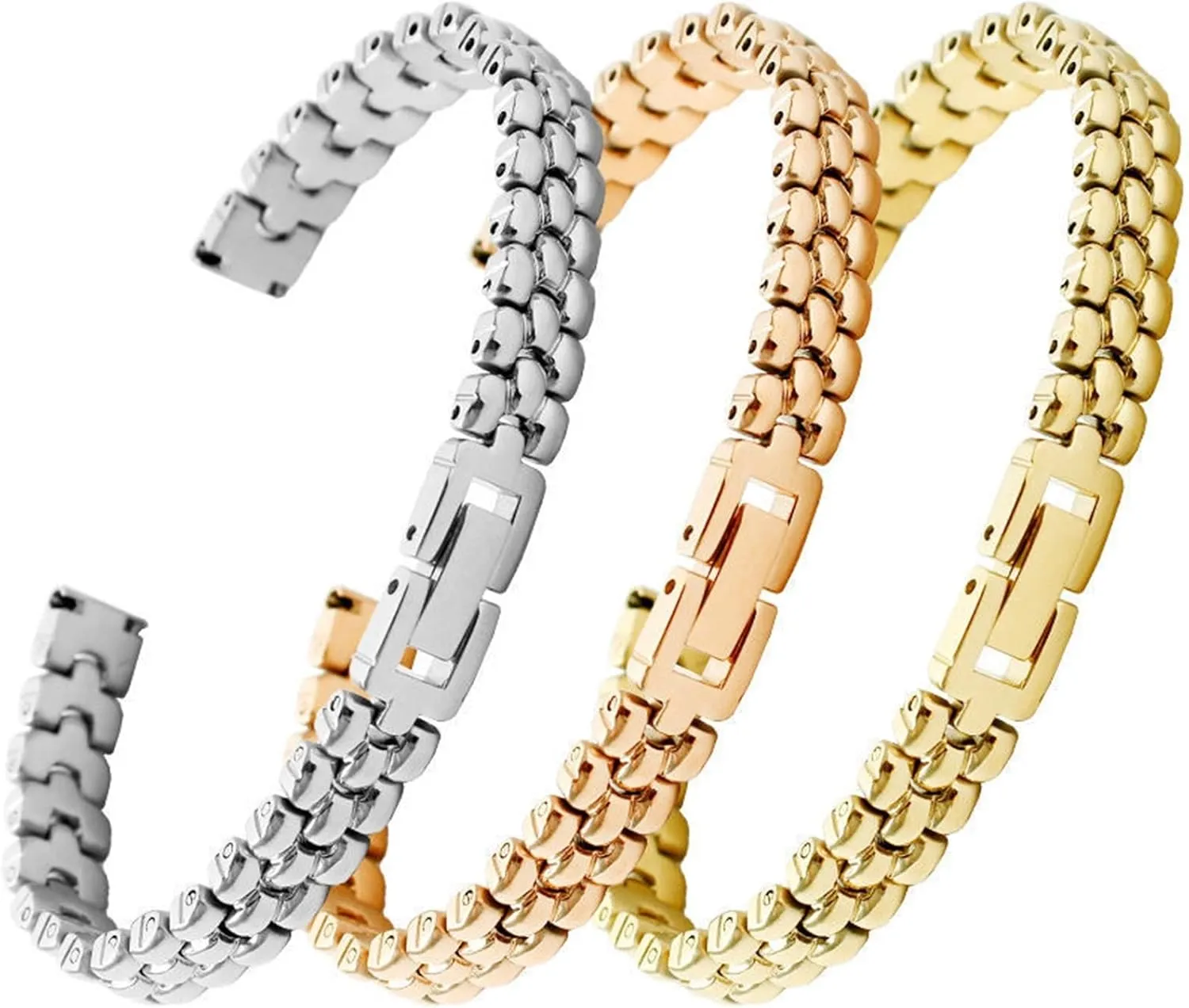 fashion watch Bracelet Stainless steel watchband 6mm 8mm 10mm silver golden bracelet Replacement strap six inclusive monopoly modernist gain obey for size dial lady 