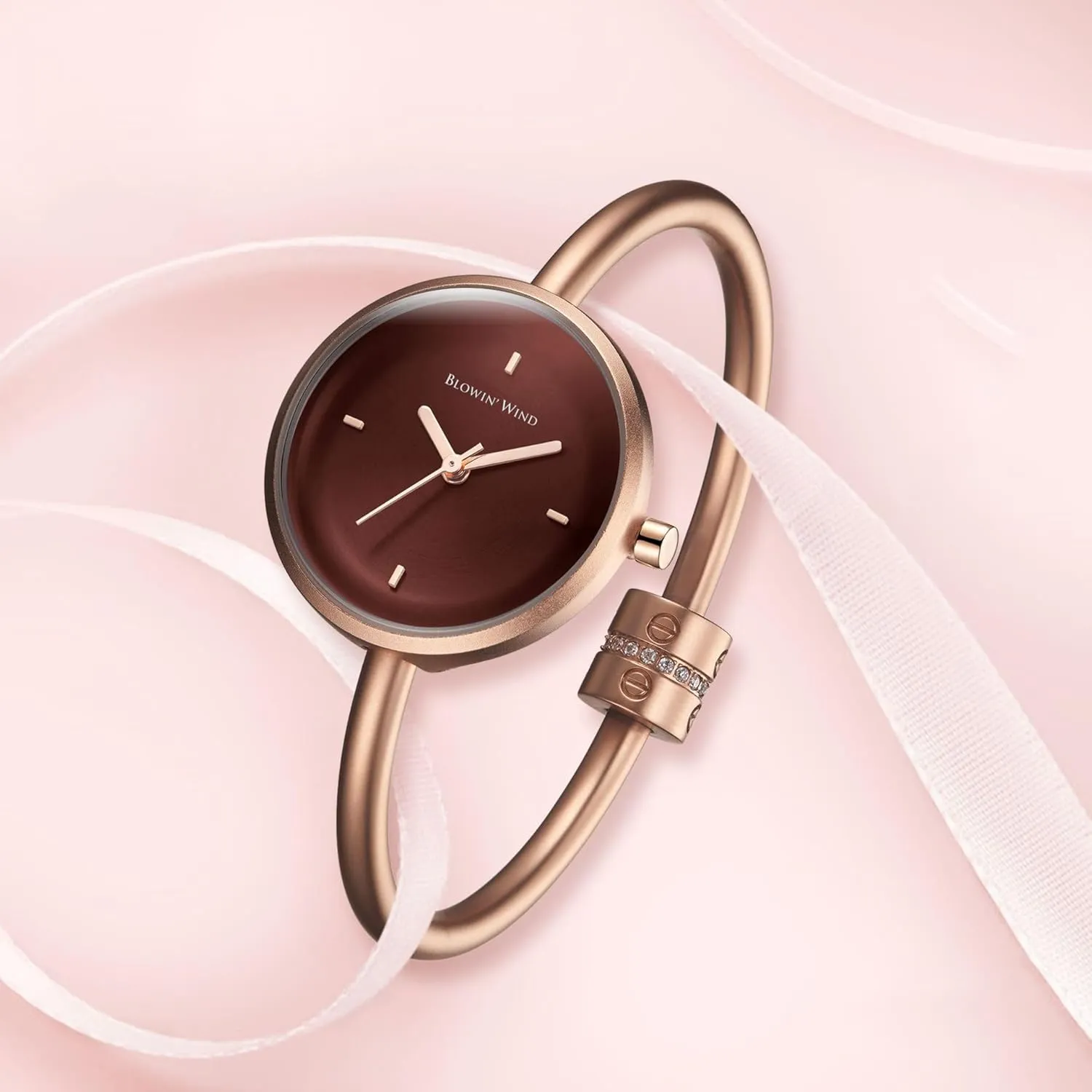 Fashionable & Dainty Stainless Steel Bracelet Watch ?C king belt starch Stylish Female Wristwatch MASTOP Bangle Watches for Women ?C Elegant Silver & Gold Ladies Watch with Large Face ?C 