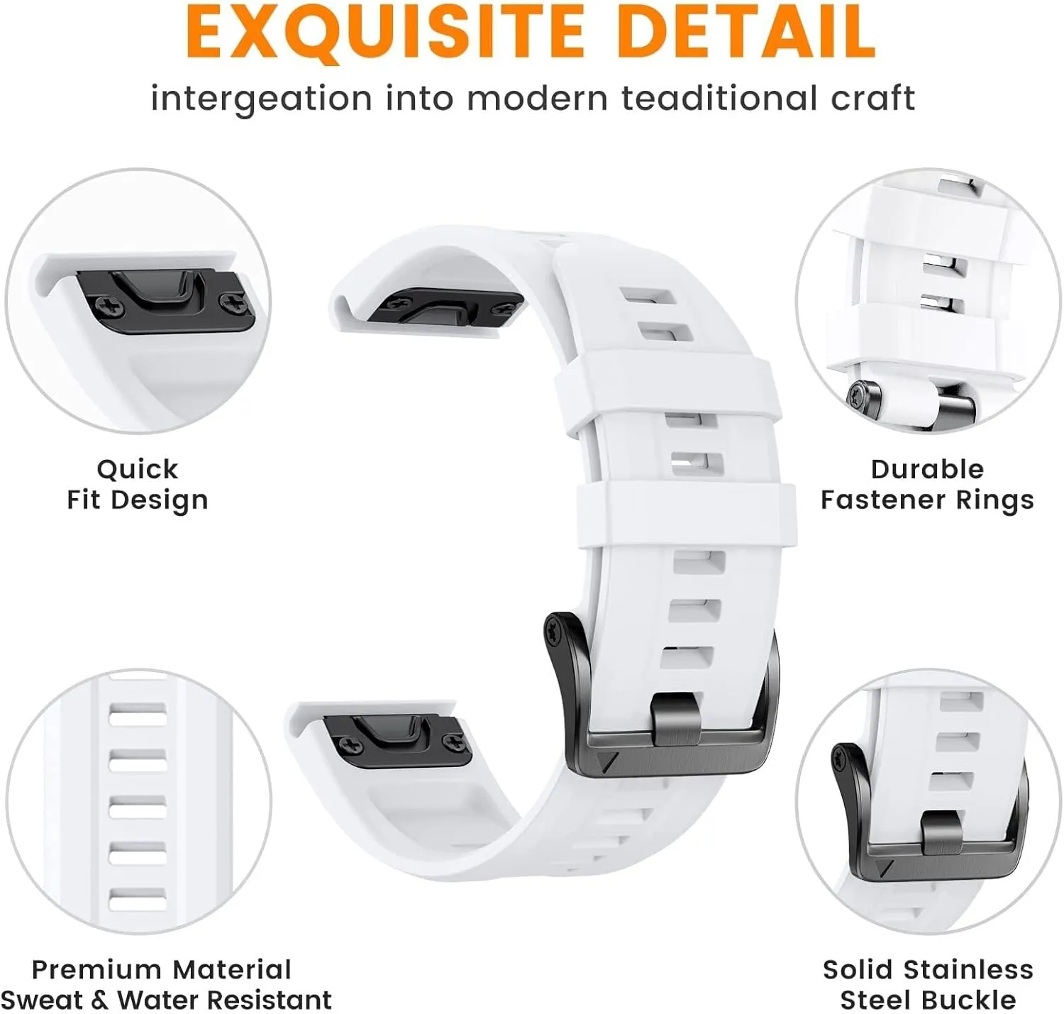 Fenix 5 Plus Silicone Wristband Fenix 6 pro Sports Smart watch scene Band For Fenix 8 Replacement Band 22mm Fenix 7 Bands Fenix 6 Quickfit Watch Band 
