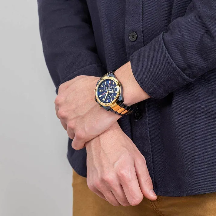 Festina Chrono Sport Men's Blue Dial Blue Gold Watch