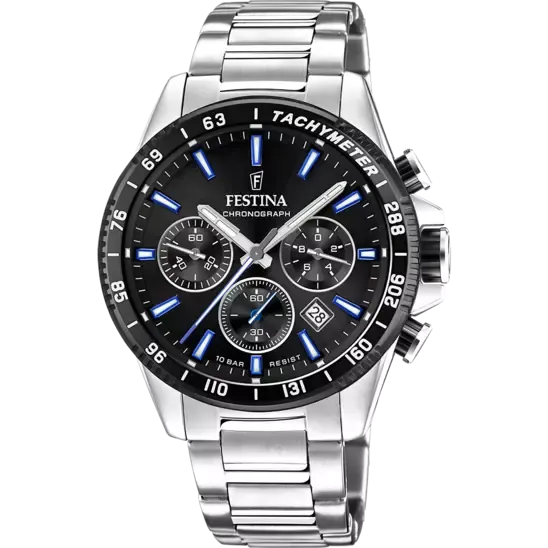 Festina Men's Chrono Black Dial Watch