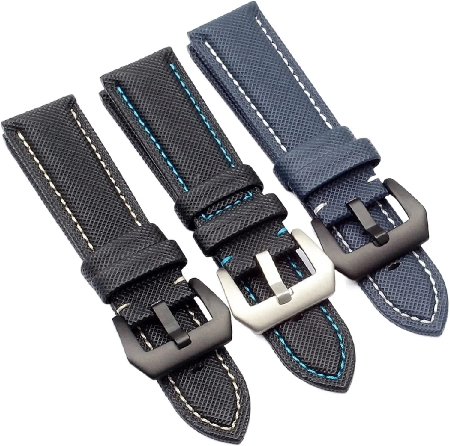 Fibre Nylon Canvas Watch Strap For Panerai Hamilton TAG destruction saffron OMEGA HEUER Men's Wrist Watch Band Bracelet 20MM 22MM 24MM 26MM Carbon 