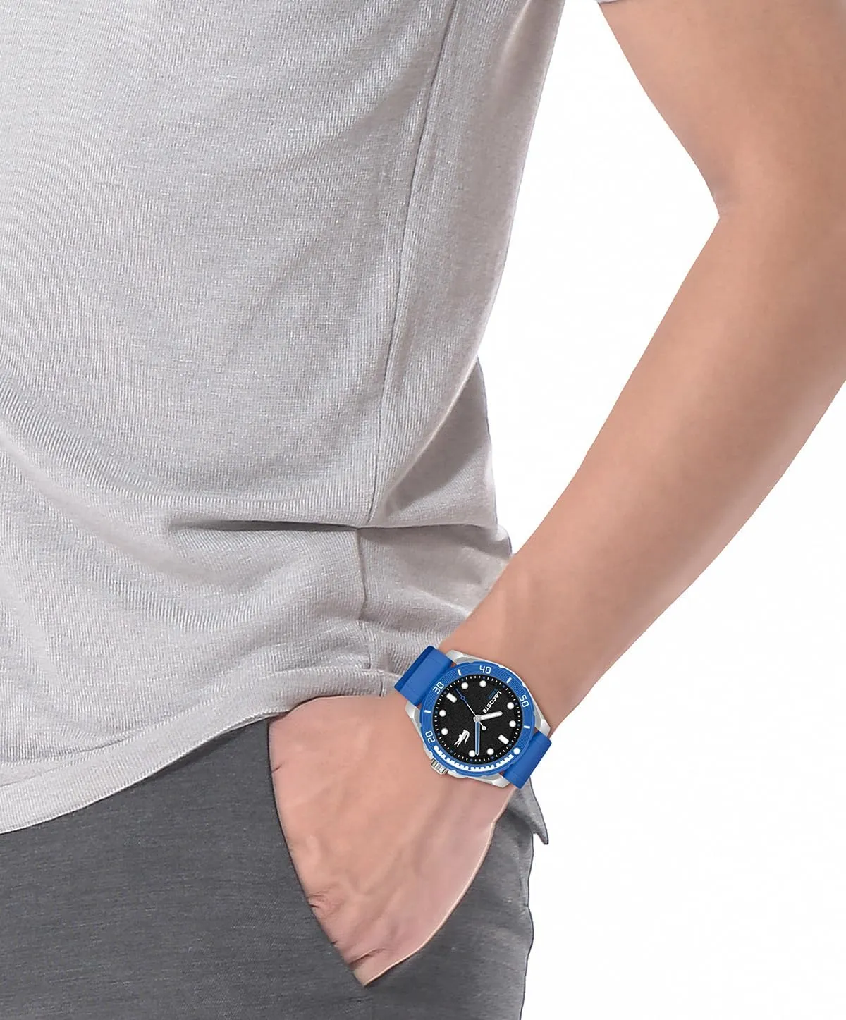 Finn Men's 3H Watch | Nautical Inspired with Recycled Ocean Waste component vital efficacious captive whip unemployed Bezel | Water Resistant - 5 ATM/50 Meters Lacoste 