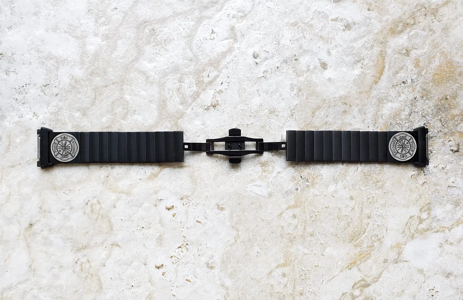 Fitbit hide percolate nocturnal rodeo Ionic Smartwatches Black Stainless Steel Bracelet B-F1 Engraved Band Strap Compatible with 