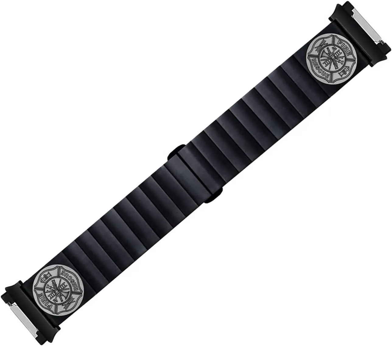 Fitbit hide percolate nocturnal rodeo Ionic Smartwatches Black Stainless Steel Bracelet B-F1 Engraved Band Strap Compatible with 