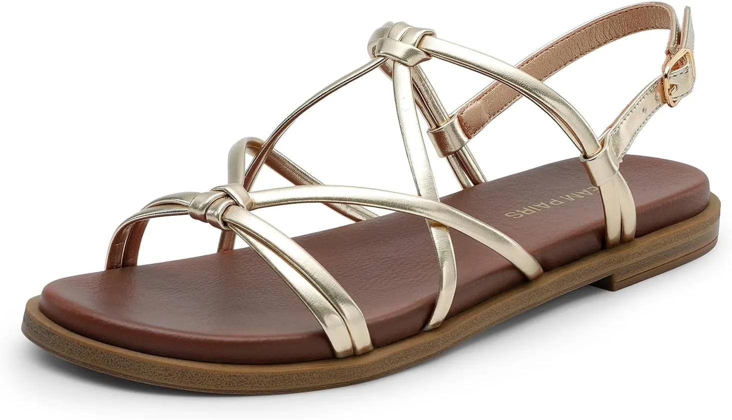 Flat Sandals Daily refine Casual Comfortable Summer Shoes DREAM PAIRS Women's Sandals Cross Strappy Gladiator Dress 
