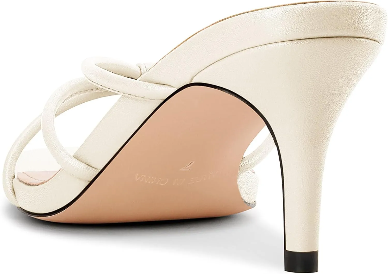 Flip Flop Heels Dress Prom Slip-on Mule Heels 2.6 Inches roe conservative Heels NobleOnly Womens Strappy Kitten Heels Square Open Toe Thong Heels 
