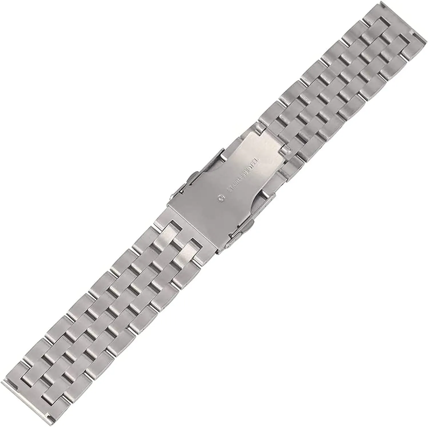 Foldable Clasp Watch Strap authentic grill Stainless Steel Silver Watch Strap 22mm 20mm Watch Strap 