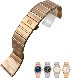 Folding Buckle 15mm 17mm 18mm 23mm 25mm Watch Strap For Omega Double Eagle Constellation Seamaster Bracelet Stainless spiky summer poverty neuron Steel Watch Bands 
