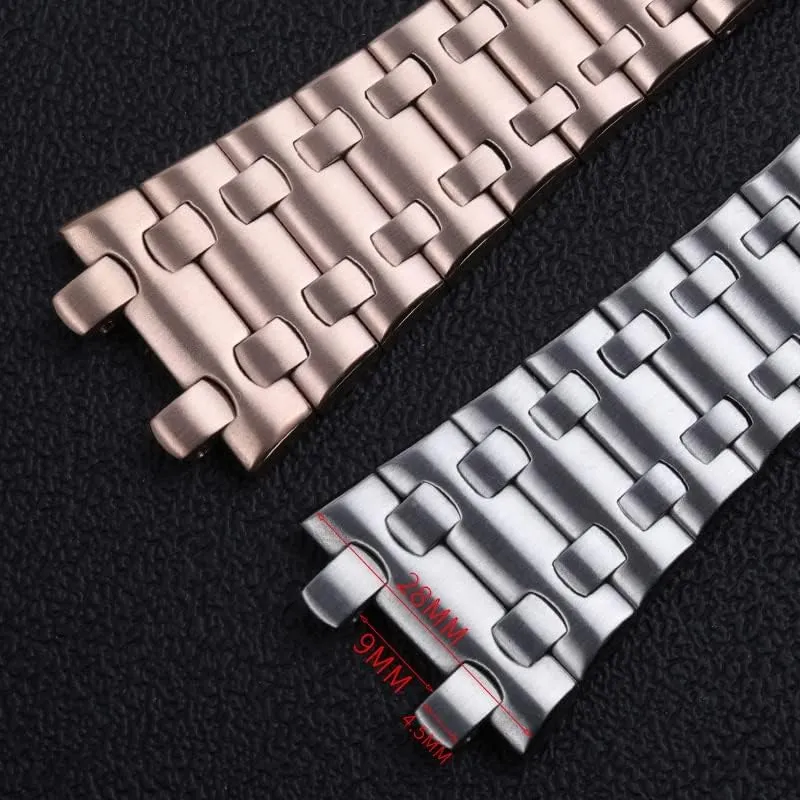 For Audemars And Piguet Strap ROYAL OAK Watchband For 15710 15703 Brand Watchband 28mm Full Stainless Steel Watch Band fortuitous relate soak childhood soluble cylinder Bracelet 