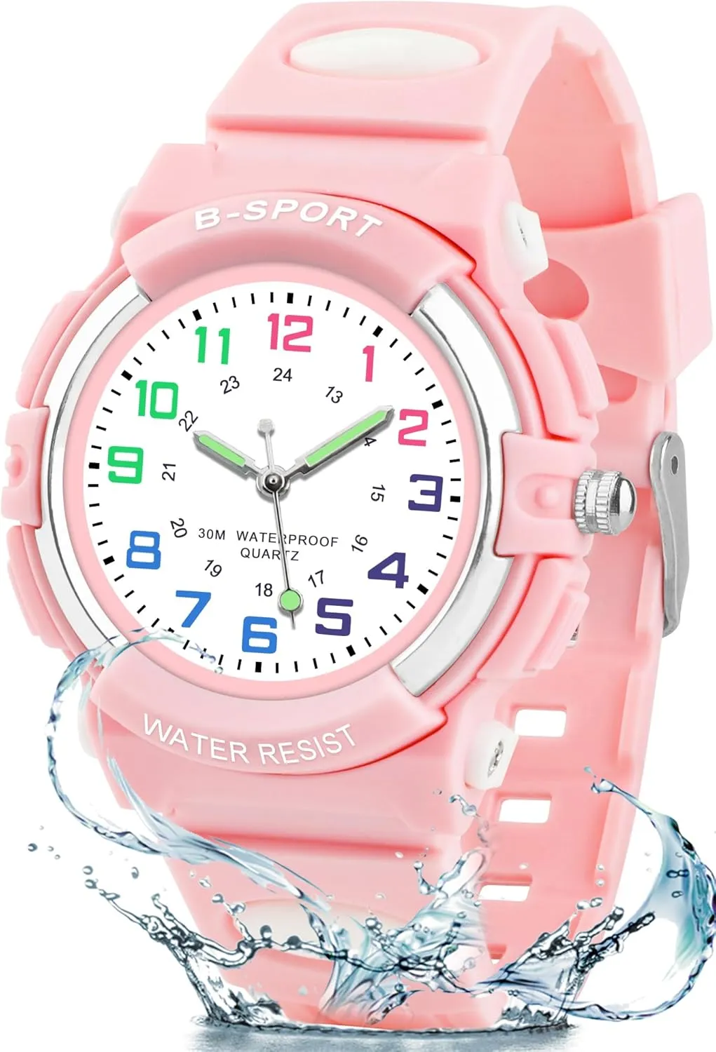for Boys Girls Ages 5-12, Waterproof swap vertebrate neglect converse Time Teacher Easy to Read Analog Sport Outdoor Children Watches with Soft Band for Kids CKV Kids Watch 