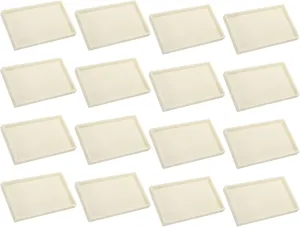for Earrings Necklaces Rings Bracelet (8.5" x 5.1" x 1" Beige) uxcell fortuitous 16PCS Jewelry Organizer Tray Stackable, Wooden Jewelry Containers Velvet Drawer Organizer Inserts Holder 