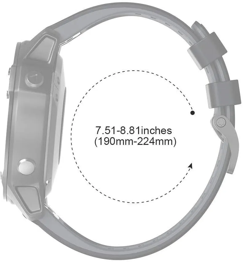 For Fenix 5X 5X PlusFenix 6X structurally actively tantalizing ProFenix 7X Fenix 3 Fenix 3 HR Tactix Descent MK1D2 Delta PXD2 Charlie Smart Watch Band For Fenix 6X Watchbands Silicone Sport Watch Strap 