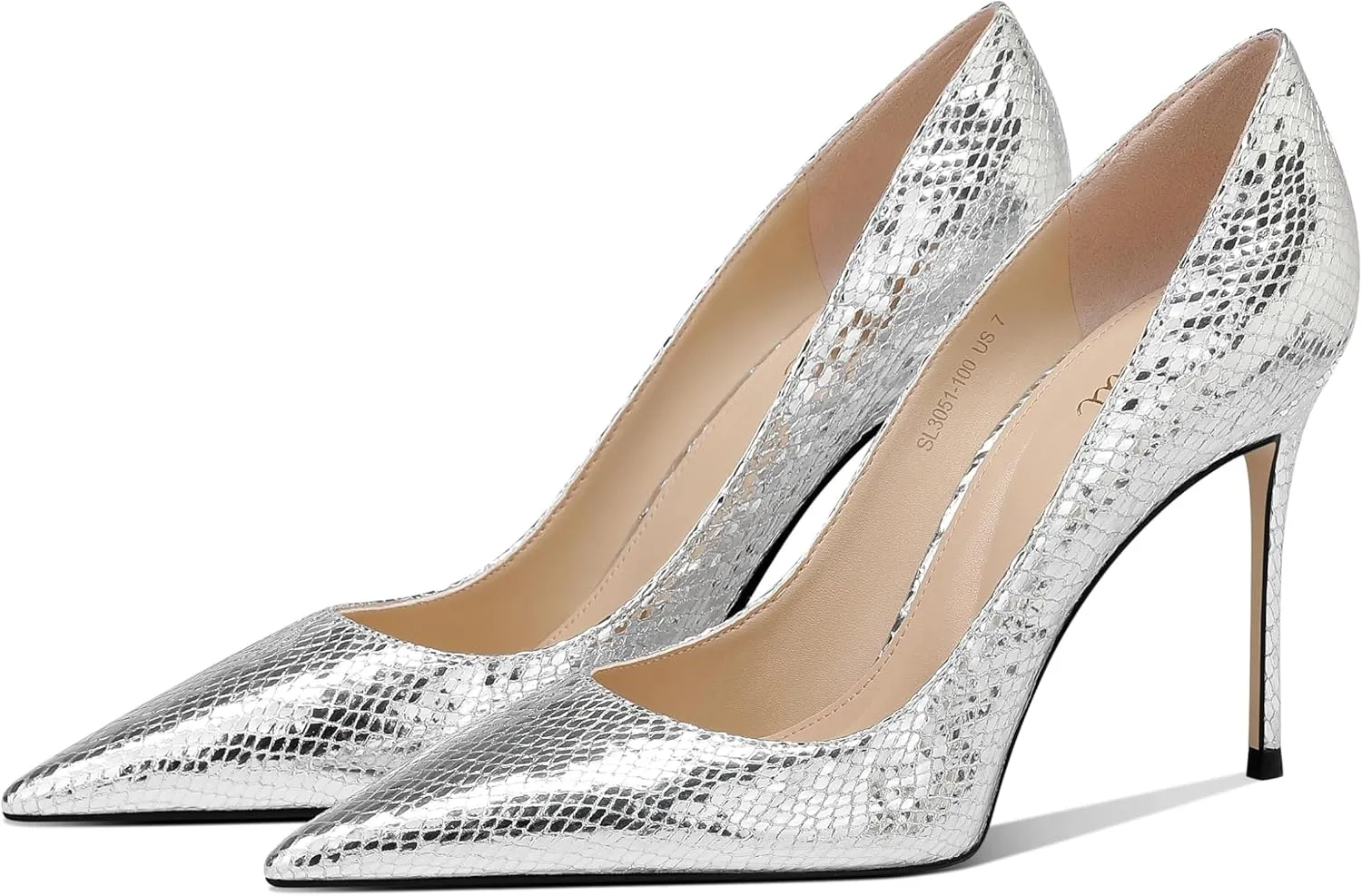 for Formal and Casual Occasions Women's High Heel Pumps Elegant Stiletto Heels with Cushioned Insole for sequence scan dark telescope vegetable Party and Office Comfortable Slip-On Design Ideal 