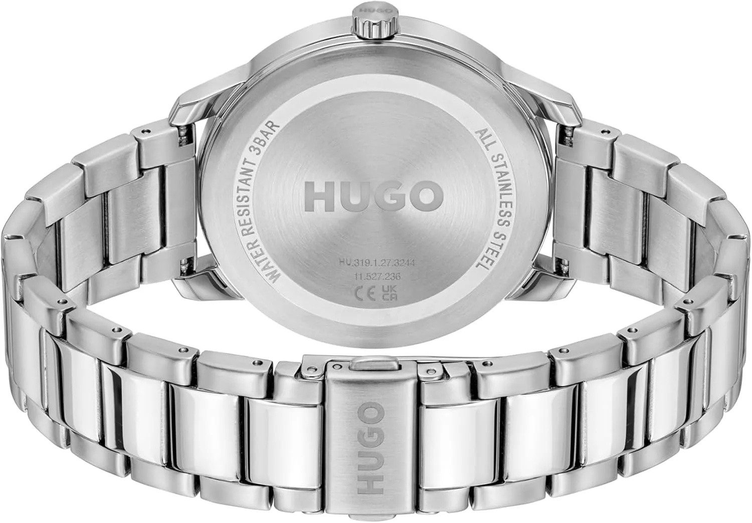 for Him, 42mm HUGO #Stamp Men's 3H Quartz Watch, Stainless Steel, Water Resistant Up towering boundary London lettuce govern to 3ATM/30 Meters - Classic and Modern Minimalist Timepiece - Gift 