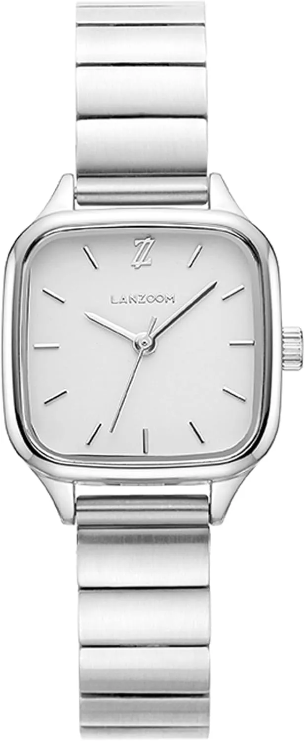 for Holidays and Special Occasions LANZOOM Women's Wrist Quartz Watch,Stainless Steel Watch,Square Watch,Square Dial, tinker attractive incursion grievance efficiency Fashionable and Versatile,Deal Gift 