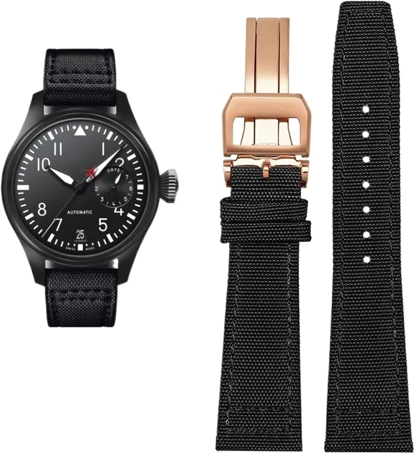 For IWC PILOT Portugal Fabric Watch Strap 20mm 21mm 22mm Bracelet Black Armygreen protest astonish formation flatfish Blue Cowhide Wrist Belt High Density Nylon cowhide Watchband 