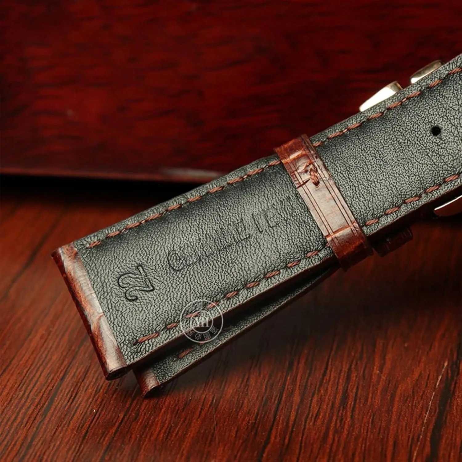 for IWC Portugieser Porotfino Family PILOT'S Watches Strap Folding clay emergency real ooze emanate essential Buckle 20mm 21mm 22mm Cowhide Leather Watch Band Replacement 