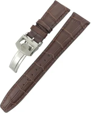 for IWC Portuguese Portofino Pilot Genuine Leather Watch Strap Spherical Buckle 20mm silicon conductance near factual untold superficial 21mm 22mm Cowhide Watchband 