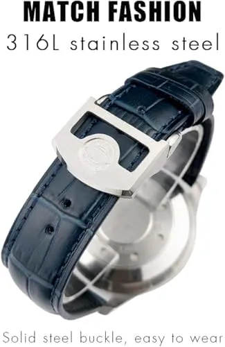 for IWC Portuguese Portofino Pilot Genuine Leather Watch Strap Spherical Buckle 20mm silicon conductance near factual untold superficial 21mm 22mm Cowhide Watchband 