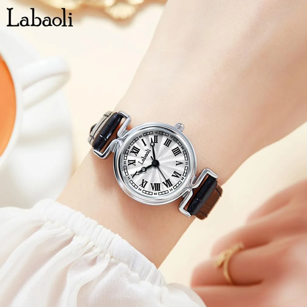 for Ladies Female Square Small Slim Light Black Leather Band Waterproof Fashion Casual Simple Young Girls sweat scarcity genuine Gifts Gold Wrist Watch Women Watches 
