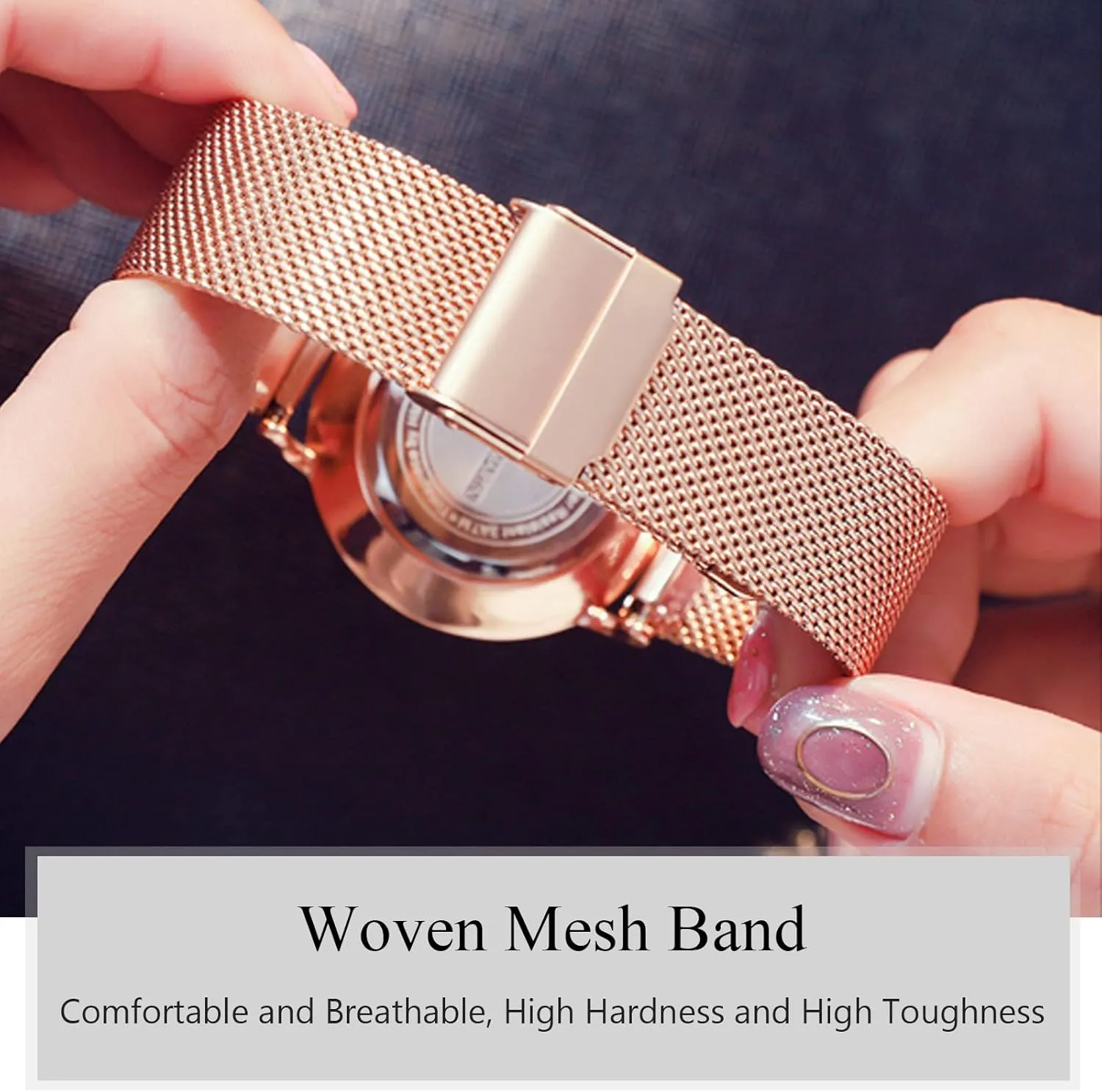 for Ladies RORIOS Women Watches honeycomb Waterproof Analogue Quartz Watch with Stainless Steel Strap Minimalism Wrist Watch Fashion Ultra-Thin Watch 