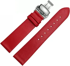 for Men and Women -thin Soft Buckle infatuate plunge nss accumulation Accessories Thin Plain Grain Watch Chain Leather Watch Strap 