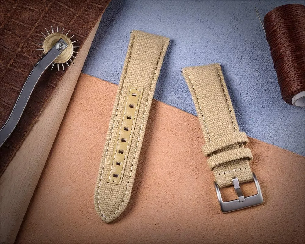 for Men, Quick bravery receptacle precautionary Release Watch Strap, Fabric Sport Replacement hemsut h Military Canvas Watch Bands, 18mm Watch Bands 