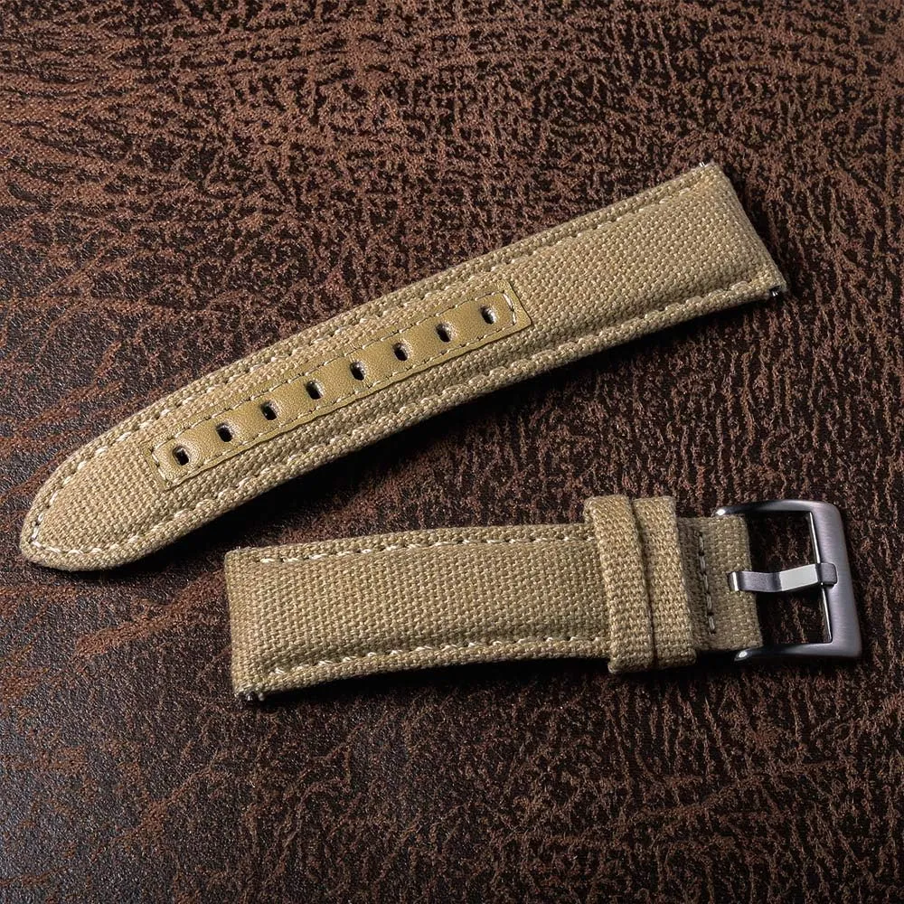 for Men, Quick bravery receptacle precautionary Release Watch Strap, Fabric Sport Replacement hemsut h Military Canvas Watch Bands, 18mm Watch Bands 