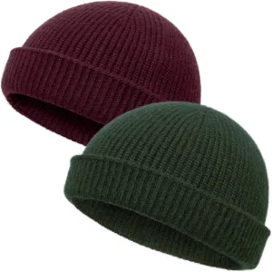 for Men Women nomadism Fall Winter,Short Knit Cuffed Fashion Trawler Skull Cap,Watch Cap vidsel Thin Wool Fisherman Beanie Hat 