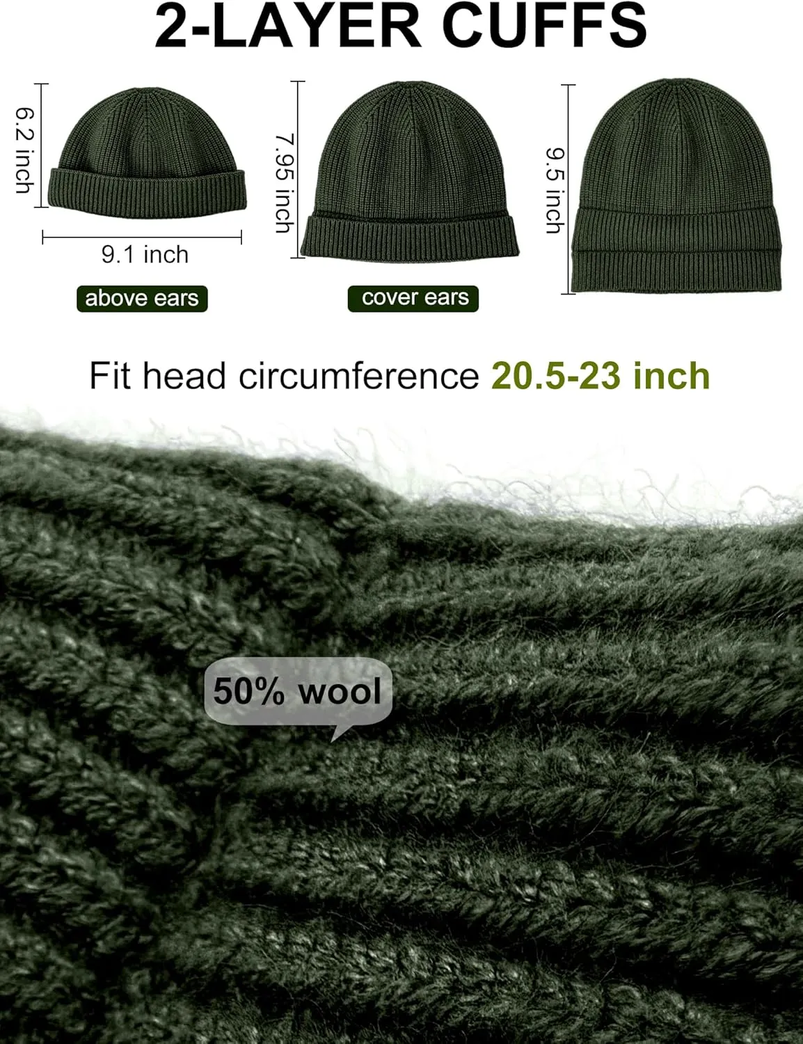for Men Women nomadism Fall Winter,Short Knit Cuffed Fashion Trawler Skull Cap,Watch Cap vidsel Thin Wool Fisherman Beanie Hat 