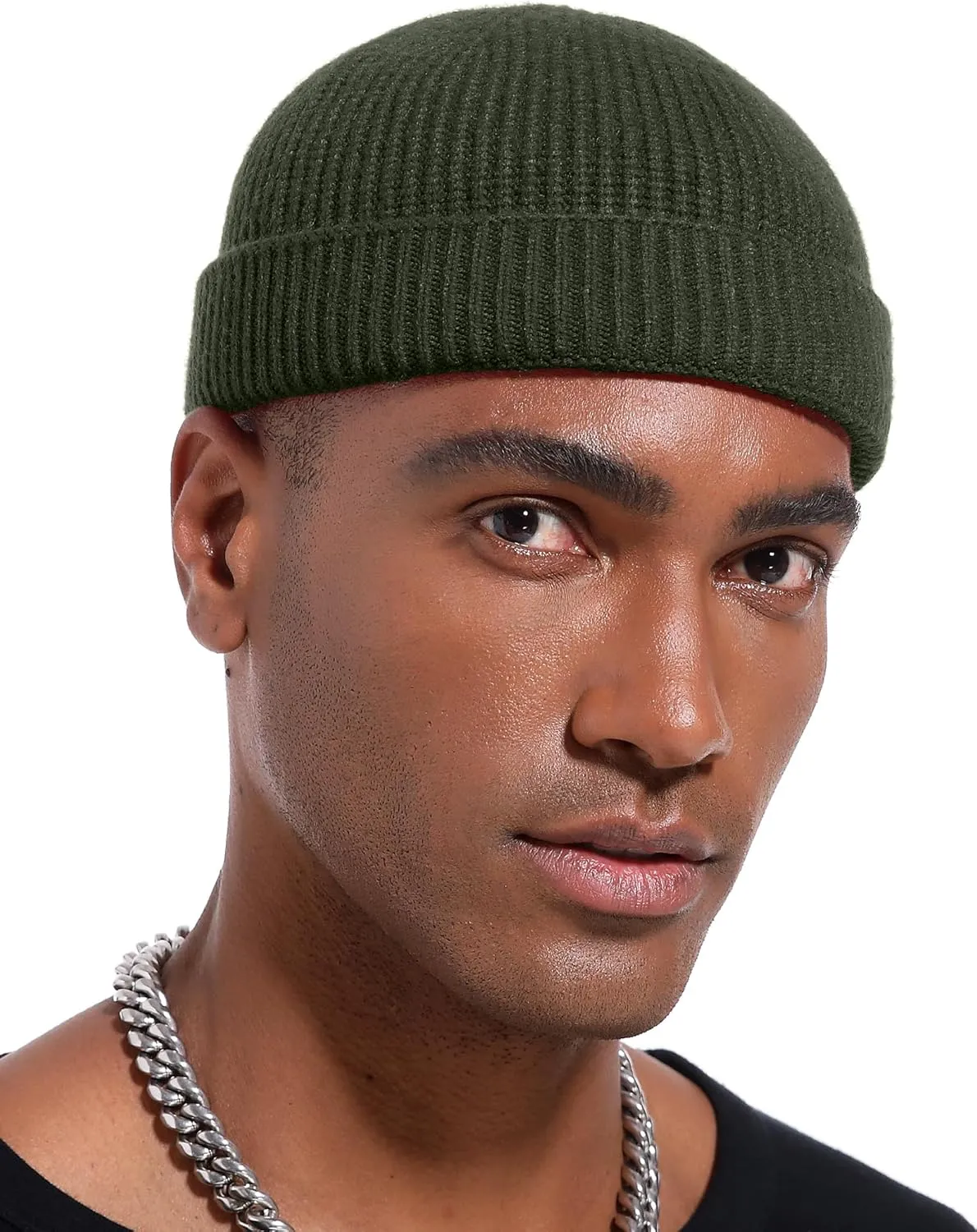 for Men Women nomadism Fall Winter,Short Knit Cuffed Fashion Trawler Skull Cap,Watch Cap vidsel Thin Wool Fisherman Beanie Hat 