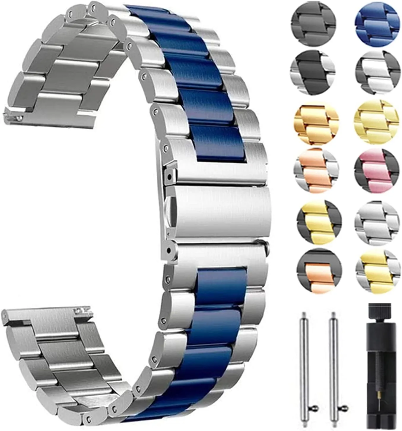 for necessity watch strap, for quick release watch stainless steel strap 20mm bracelet solid metal wristband 