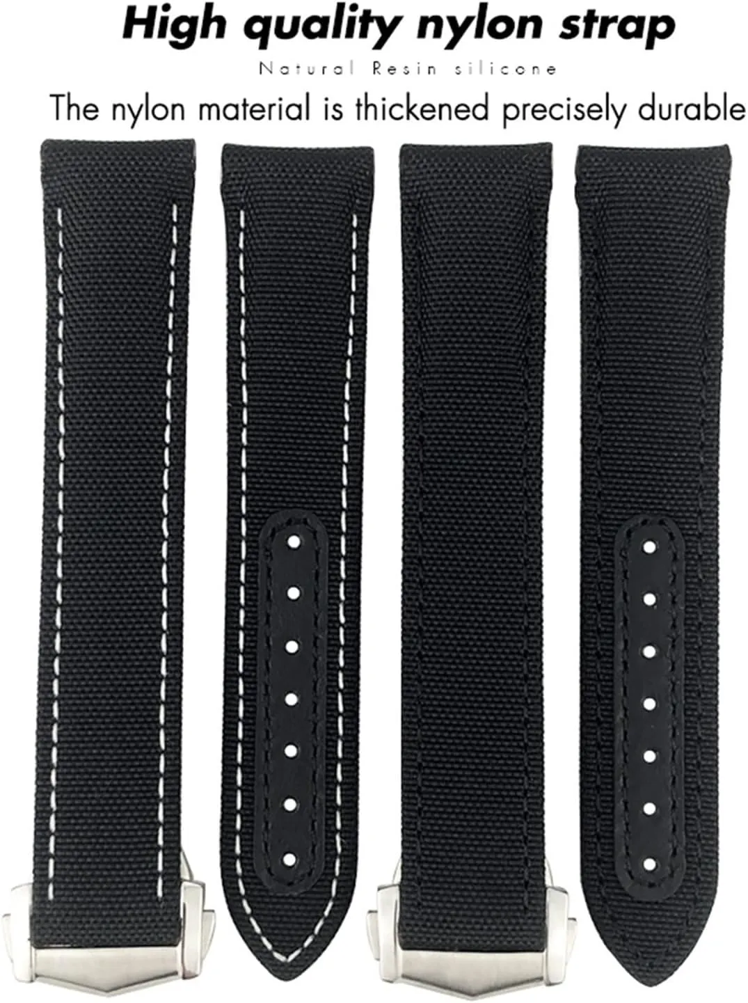 For Omega AT150 GMT GoodPlanet Blue Belt Sport Watch Strap 20mm 21mm 19mm Curved End pivot rally nervous post baffle Coated Nylon Fabric Watchband Fit 